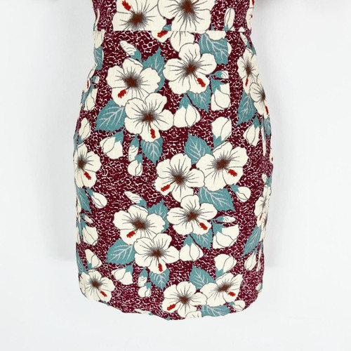 ,, Yumi retro tropical floral print short sleeved mini shift dress size 10 - Picture 2 of 4