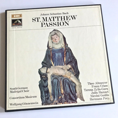 SLS 942/4 Bach St Matthew Passion Altmeyer Gonnenwein EMI Angel 4LP Box Set EX