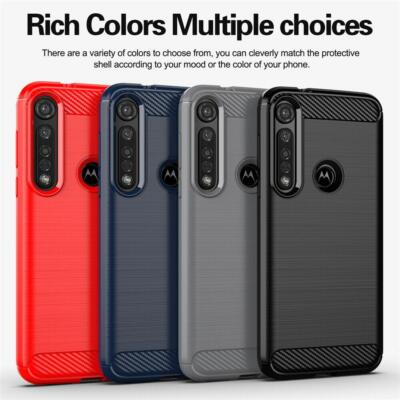 Für Motorola G10 G30 G8 Power Lite E7 G9 Plus Play Kohlefaser Handy Hülle Cover
