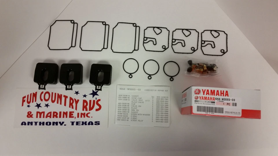 Yamaha Outboard New OEM Carb Carburetor Repair Kit 6H4-W0093-03-00 40hp, 50hp - Image 2 of 2