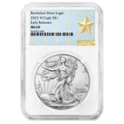 2022-W Burnished $1 American Silver Eagle NGC MS69 ER West Point Star Label