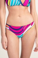NWT- Trina Turk 'Catch-A-Wave' Shirred-Side Bikini Bottom, Multi - Size 4