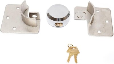 Heavy Duty Hidden Shackle Padlock & Hasp with Keyed Alike for Trailer Vans