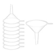 16 Pcs Clear Plastic Funnel, 2 Inch Filter Filtration Funnel with Handle