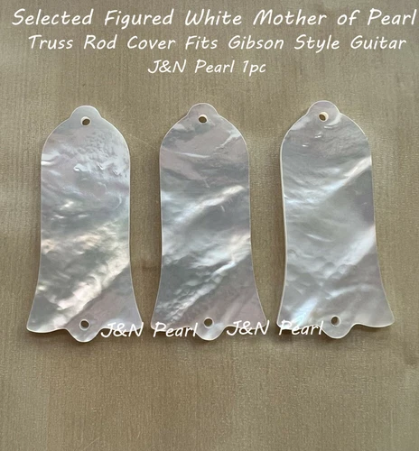 1pc Genuine Solid White Mother of Pearl Truss Rod Cover Fits Gibson Guitars