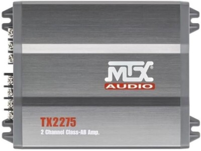MTX Verstärker TX2275 2 x 110W RMS @ 2O, Class AB Aktivfilter variable Eingänge