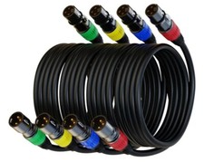 XLR Cables, XLR Microphone Cable 25 ft 4 Pack, Gold-Plated 3-pin XLR Speaker...