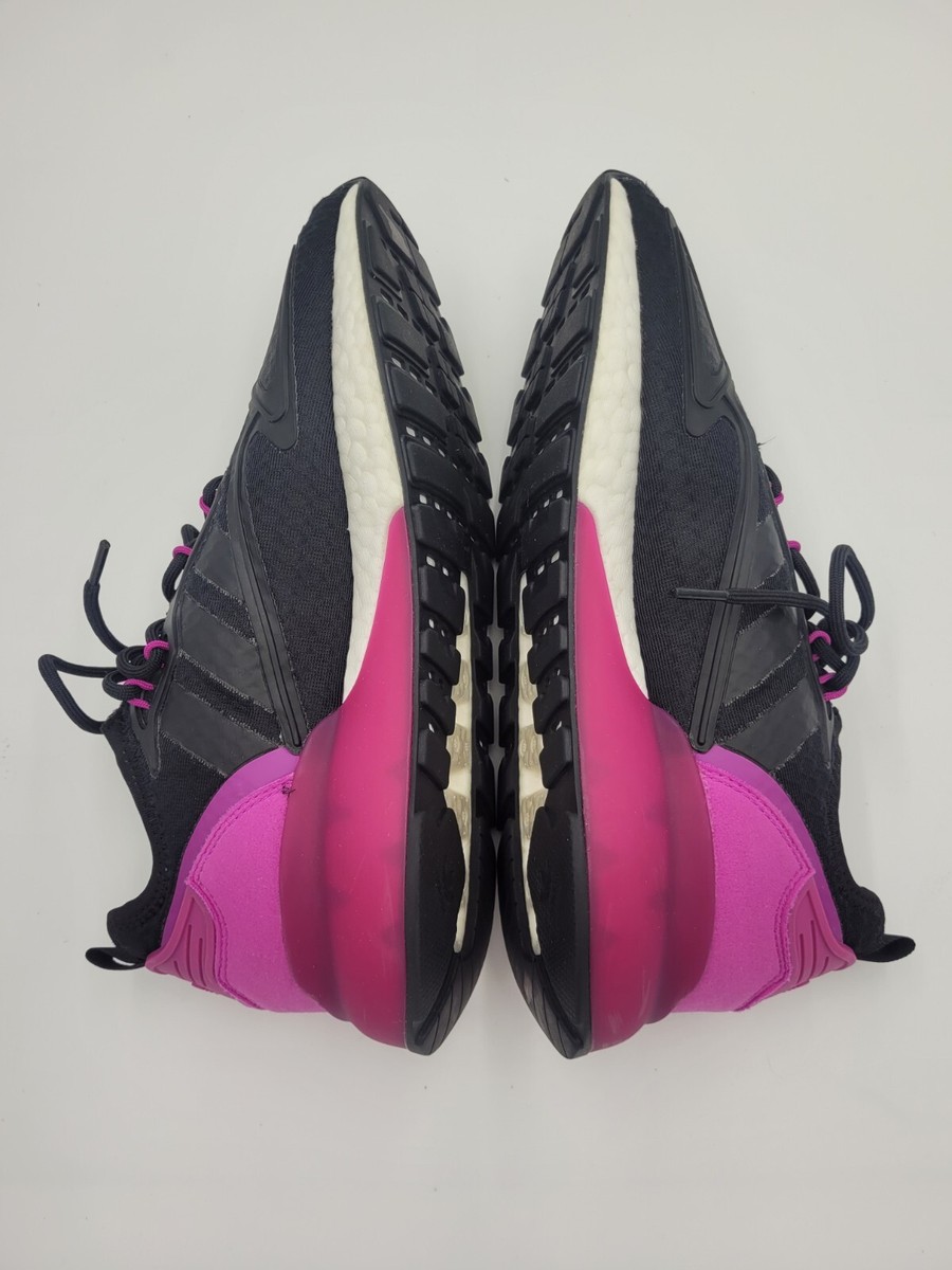 Adidas ZX 2K Boost Women Sz 9.5 Running Shoe Black Pink