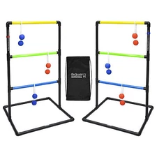 GoSports Indoor/Outdoor Ladder Toss Set (Includes 6 Rubber Bolos and Case)
