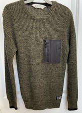 Youth H M pull over sweater dark green 8-10