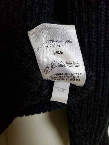 Eddie Bauer Men's 100% Cotton 1/4-Zip Gray Ribbed Sweater Size Medium- Good Cond - Picture 6 of 11