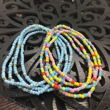 2 PC Handcrafted Waist Beads Jewelry African Bohemia Bracelets Anklet New 4171