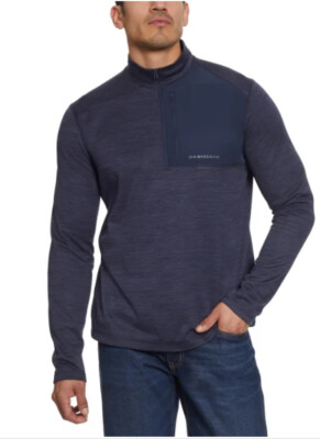 G.H. Bass Men's Quarter Zip Fleece Top Select Color & Size