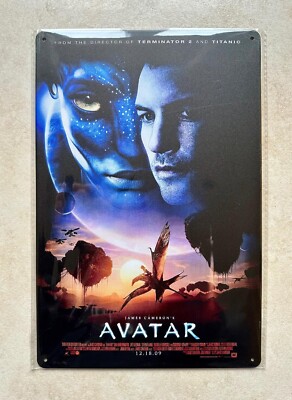 AVATAR FILM BLECHSCHILD MANN HÖHLE BAR KNEIPE SCHLAFZIMMER HEIMKINO 20x30cm