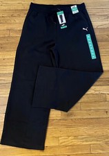 PUMA Ladies' Straight Leg Fleece Jogger Pants Black Color NEW