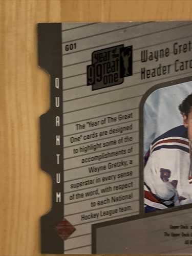 1998-99 Oberdeck Jahr des Großen Einen Quanten 1 #G01 Wayne Gretzky Karte - Bild 7 von 8