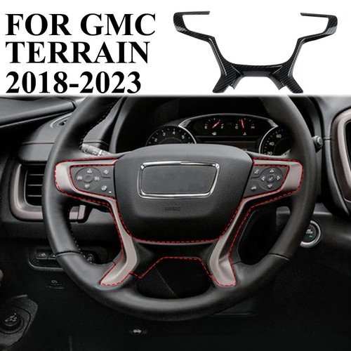 Carbon Fiber Interior Steering Wheel Cover Trim For GMC Terrain Canyon