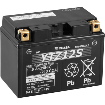 Batterie YUASA YTZ12S (WC) für: AGM / Gel BMW HP2 Derbi DFW Honda CBR VT FJS SWT