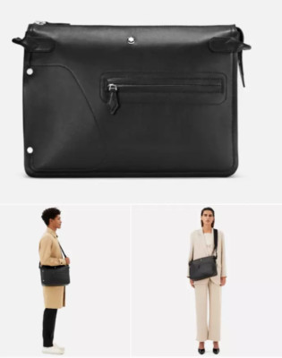 $1325 MSRP - Montblanc Meisterstuck Selection Soft Messenger 129695 bag 13x10