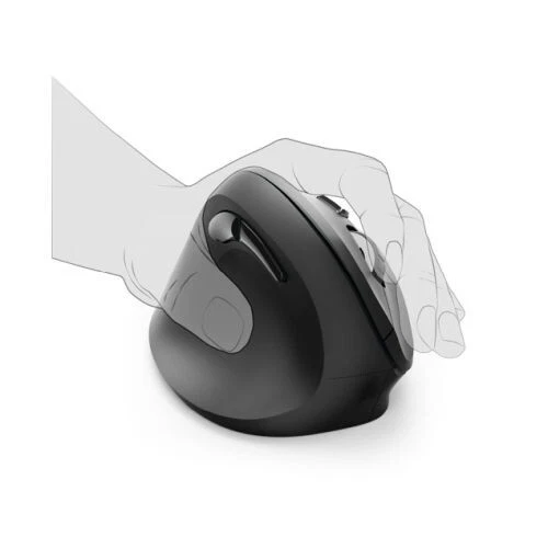 Hama EMW500L Ergonomic Vertical Wireless Mouse - Black - Left Handed - Image 2 of 4