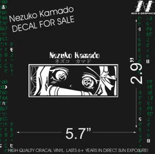 Nezuko Kamado Japanese Girl Anime Decal CUSTOM High Quality Logo Sticker wifu HD