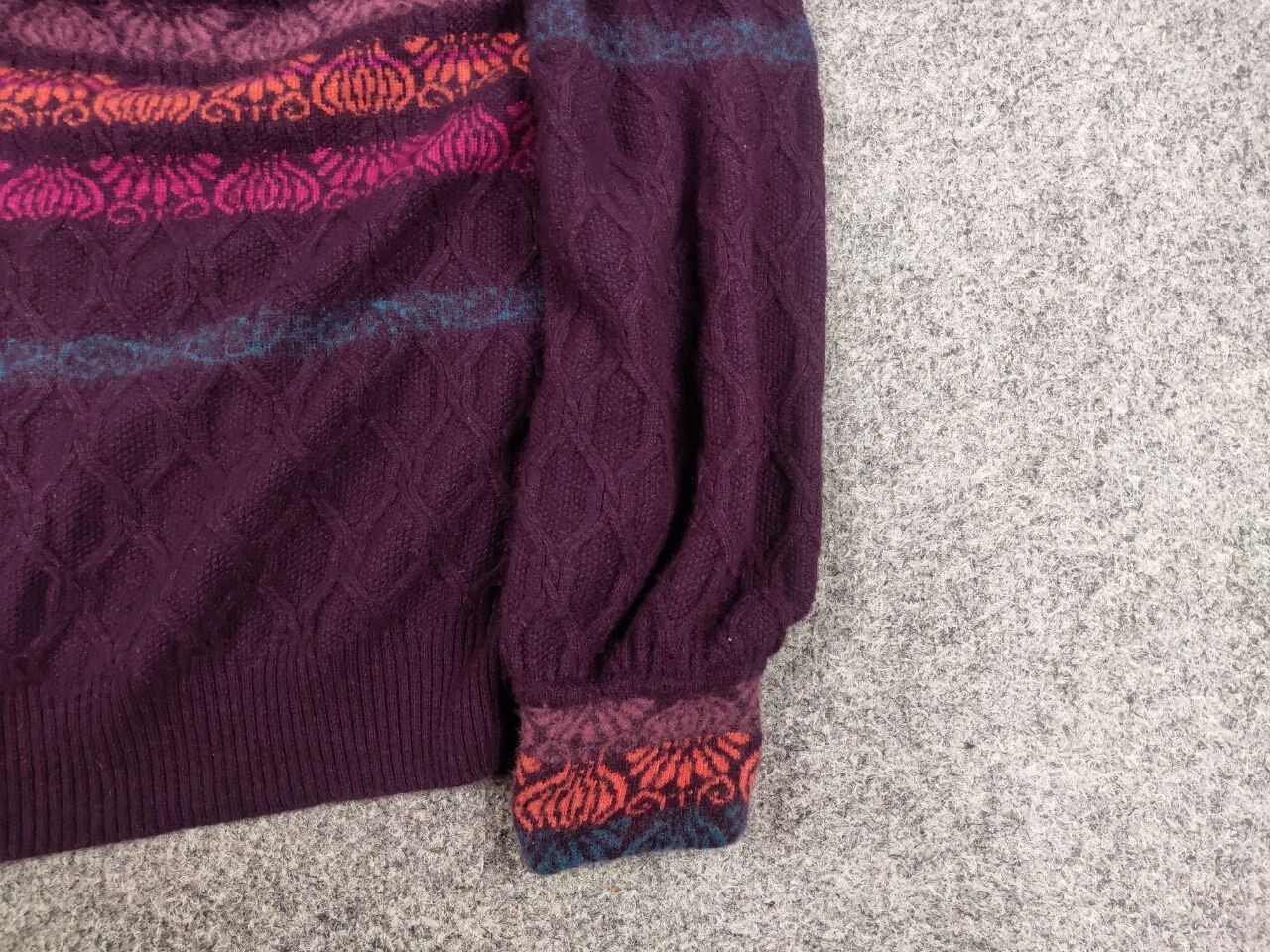 Ivko Structure pullover pattern Wool blackberry S… - image 10