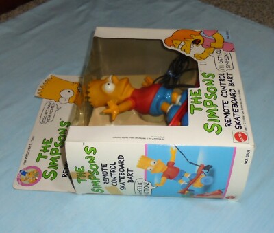 The Simpsons Bart Simpson Figure Remote Control Skateboard Toy
