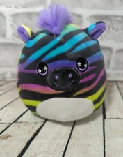 Squishmallow 5" plush Mystery Squad black rainbow zebra purple mane scented