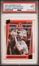 *PSA 9* Anthony Richardson 2023 Chronicles Clearly Donruss Rated Rookie RED /149