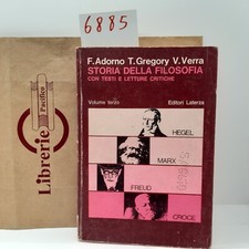 ADORNO. STORIA DELLA FILOSOFIA VOLUME TERZO. LATERZA