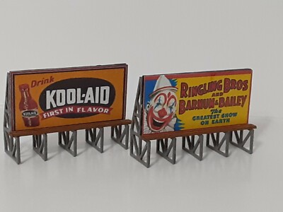 Free Standing Billboard 2pk Kit - Z Scale - Laser Cut