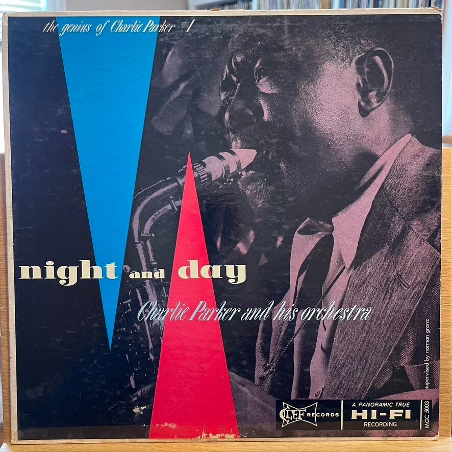 Charlie Parker and His Orchestra Night and Day Genius #1 Vinyl LP Clef MGC 5003 - Image 2 of 4