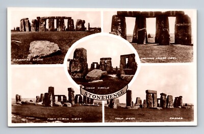 RPPC Stonehenge England Multiview Postcard | eBay