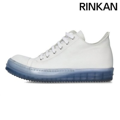 Rick Owens RAMONES LOW Clear Sole Leather Cut Sneakers Mens 42 Used a5ef47a8c1da