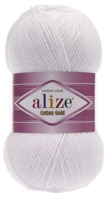 55% Cotton 45% Acrylic Alize Cotton Gold Yarn 1 Skein/Ball 100 gr 360 yds 55W...