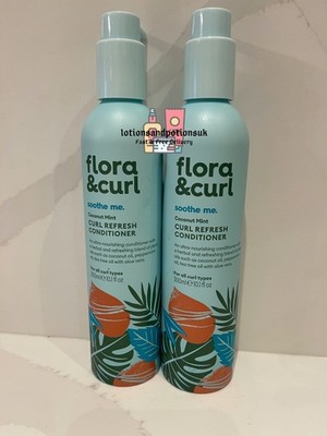 2 x Flora & Curl Soothe Me Curl Refresh Conditioner 300ml - BESCHÄDIGTE FLASCHEN