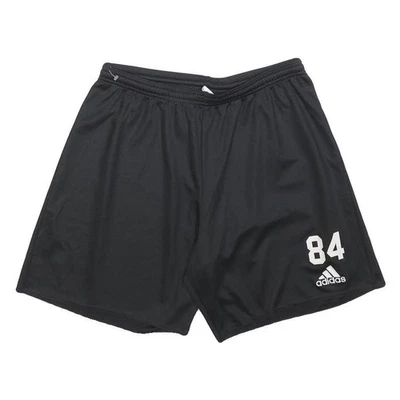 ADIDAS Shorts Femme Noir Décontracté Taille L W28 Logo Sport 84 Polyester - Photo 1/4