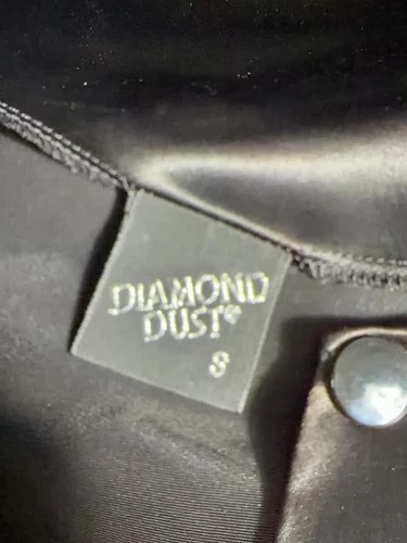 Vtg Diamond Dust Elvis Presley Jacket Mens S Black Satin Bomber Glitter Graphic image 7