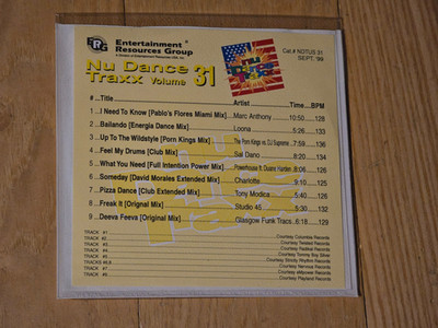 ERG Nu Dance Traxx CD, Volume 31 ~ MINT