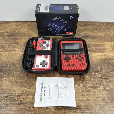 Retro FC Plus Handheld Game Console w/ Gamepad AV Cable Case - Red