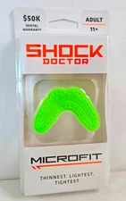 Shock Doctor Mouthguard Microfit, Adult 11+ (Green Yellow) - NEW