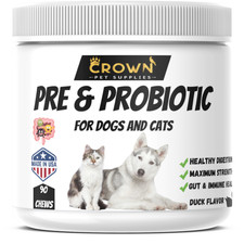Pre-Probiotic Chews for Dogs  Cats Advanced Gut, Digestive, Skin  Coat Support