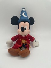 Rare Vintage Disney Parks Sorcerer  s Apprentice Mickey Mouse Beanie 8  Plush