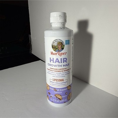 MaryRuth's Hair Growth Max Liposomal Supplement Biotin Almond Cookie 15.22 fl oz
