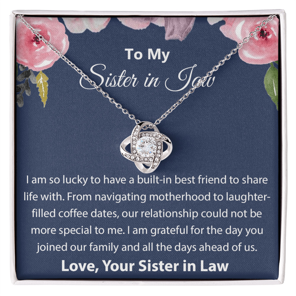To My Sister In Law Necklace, Birthday Gift For Sister In Law, Christmas Gift