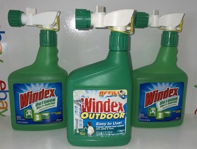 3 Windex Outdoor Glass Patio Cleaner 32 fl oz Spray Streak-Free Shine