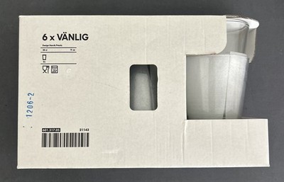 6 New In Package  Ikea Vanlig 11 Oz Glasses