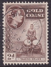 TIMBRE / OBLITÉRATION CÔTE D'OR "SALTPOND GOLD COAST" 1955