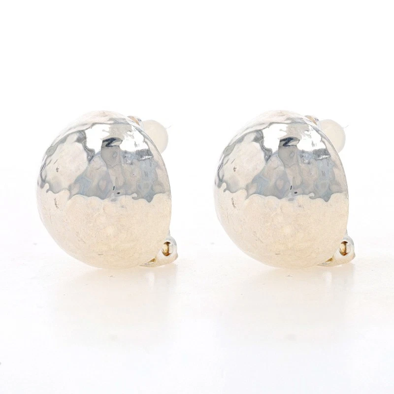 Ippolita Large Dome Stud Earrings - Sterling 925 Circles Non-Pierced Clip-Ons - Image 2 of 4