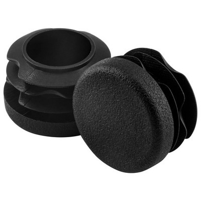 Jiozermi 24 Pcs 1-1/8'' Round Plastic Plug, Black